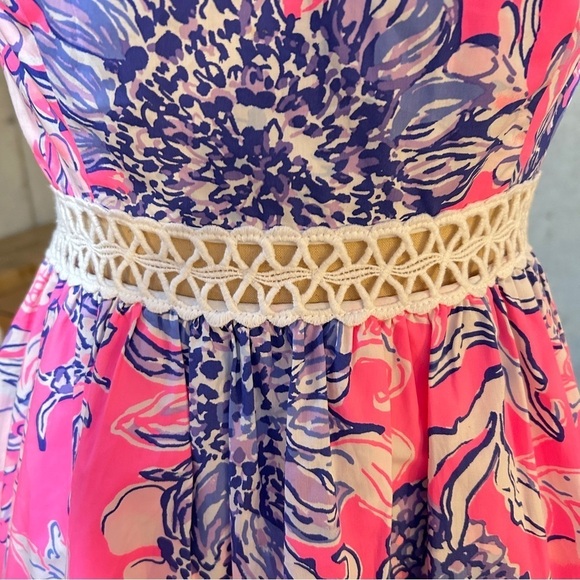 Lilly Pulitzer Alivia Pink Tropics Sun Drenched Paisley Cut Out Sleeveless Dress - Picture 6 of 13